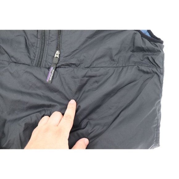 patagonia vest Men's medium Retro hipster puffball vest black nylon puffer - Picture 14 of 16